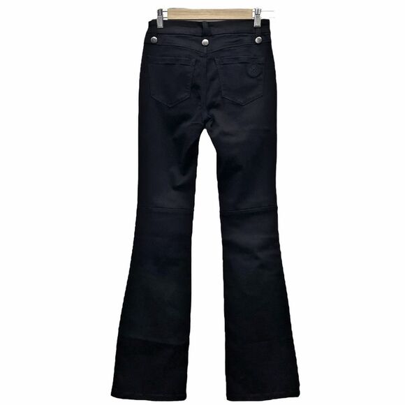 Laurie Felt Black Silky Denim Lace-Up Fly Boot-Cut Flare Jeans Size XXS 26 | 2 - Picture 3 of 13